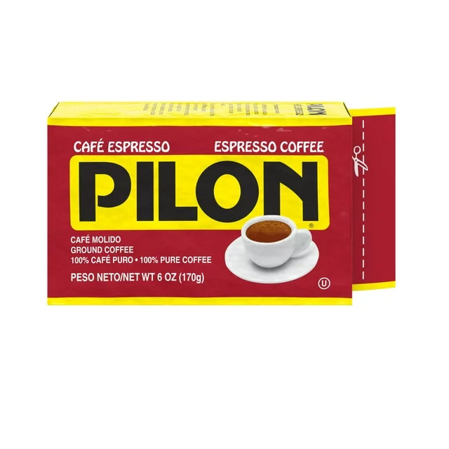 Cargue la imagen en el visor de la galería, cafe pilonPilon Ground Espresso Coffee, 6-Ounce Brick
